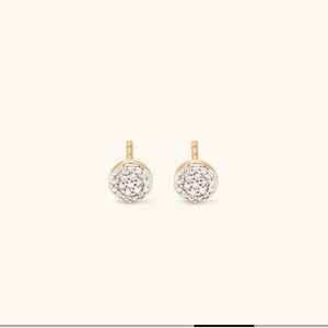 Pavé Diamond Round Studs